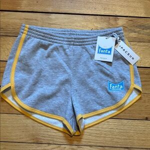 PacSun Fanta Gray Shorts with Yellow Trim